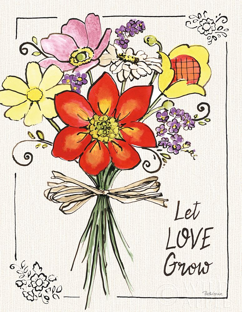 Wall Art Painting id:192664, Name: Sunny Bouquets I, Artist: Grove, Beth