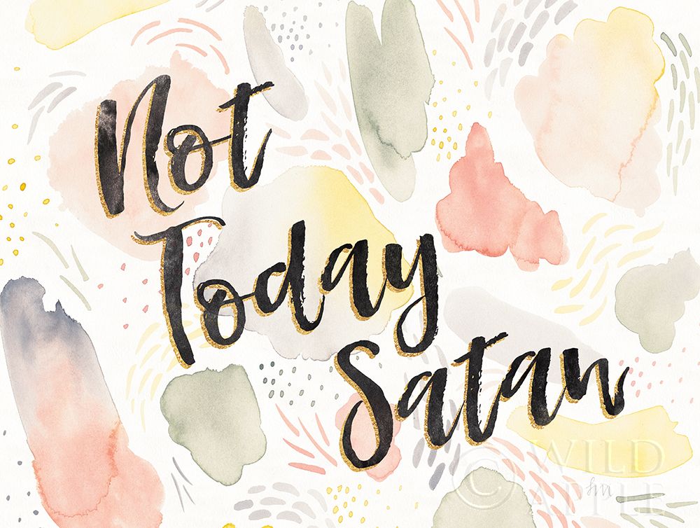 Wall Art Painting id:193167, Name: Meadow Breeze VI Not Today Satan, Artist: Marshall, Laura