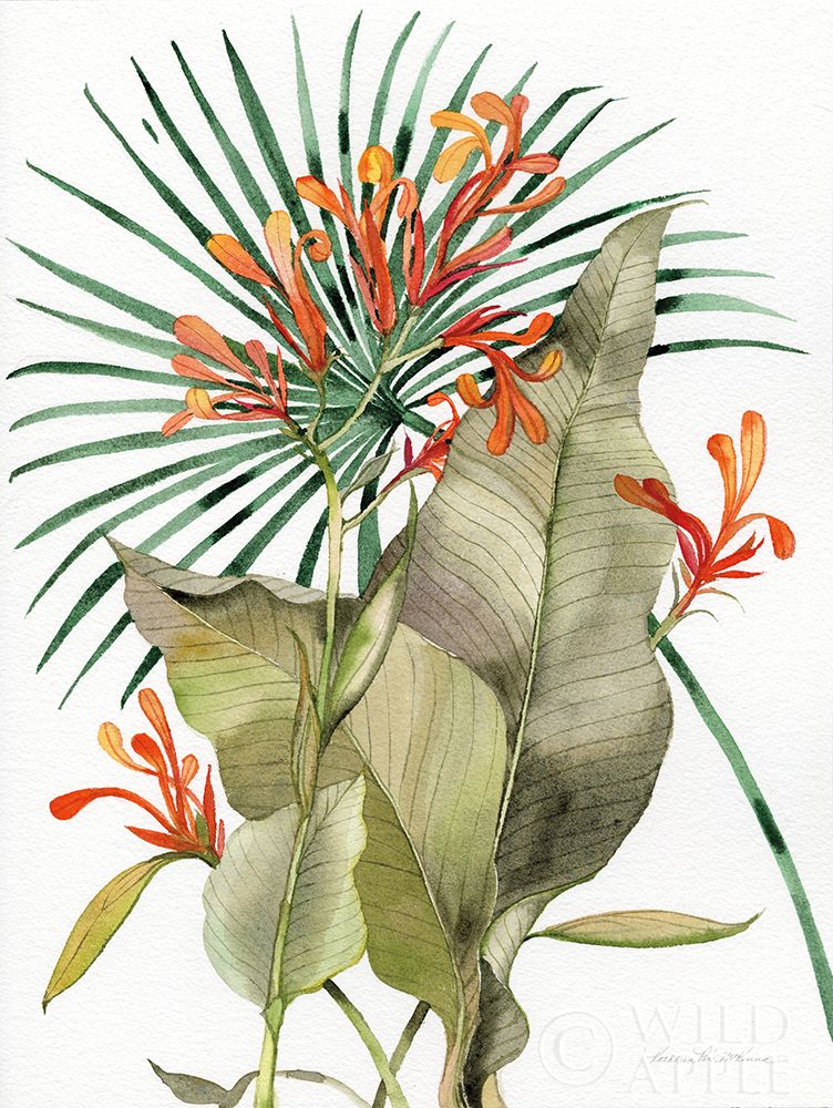 Wall Art Painting id:212293, Name: Botanical Flame Lilies, Artist: McKenna, Kathleen Parr