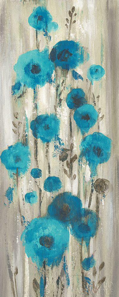 Wall art: Roadside Flowers I Blue Crop, by Vassileva, Silvia
