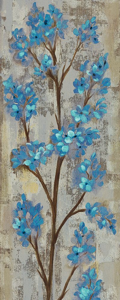 Wall art: Almond Branch I Blue Crop, by Vassileva, Silvia