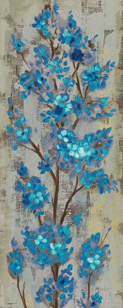 Wall art: Almond Branch II Blue Crop, by Vassileva, Silvia
