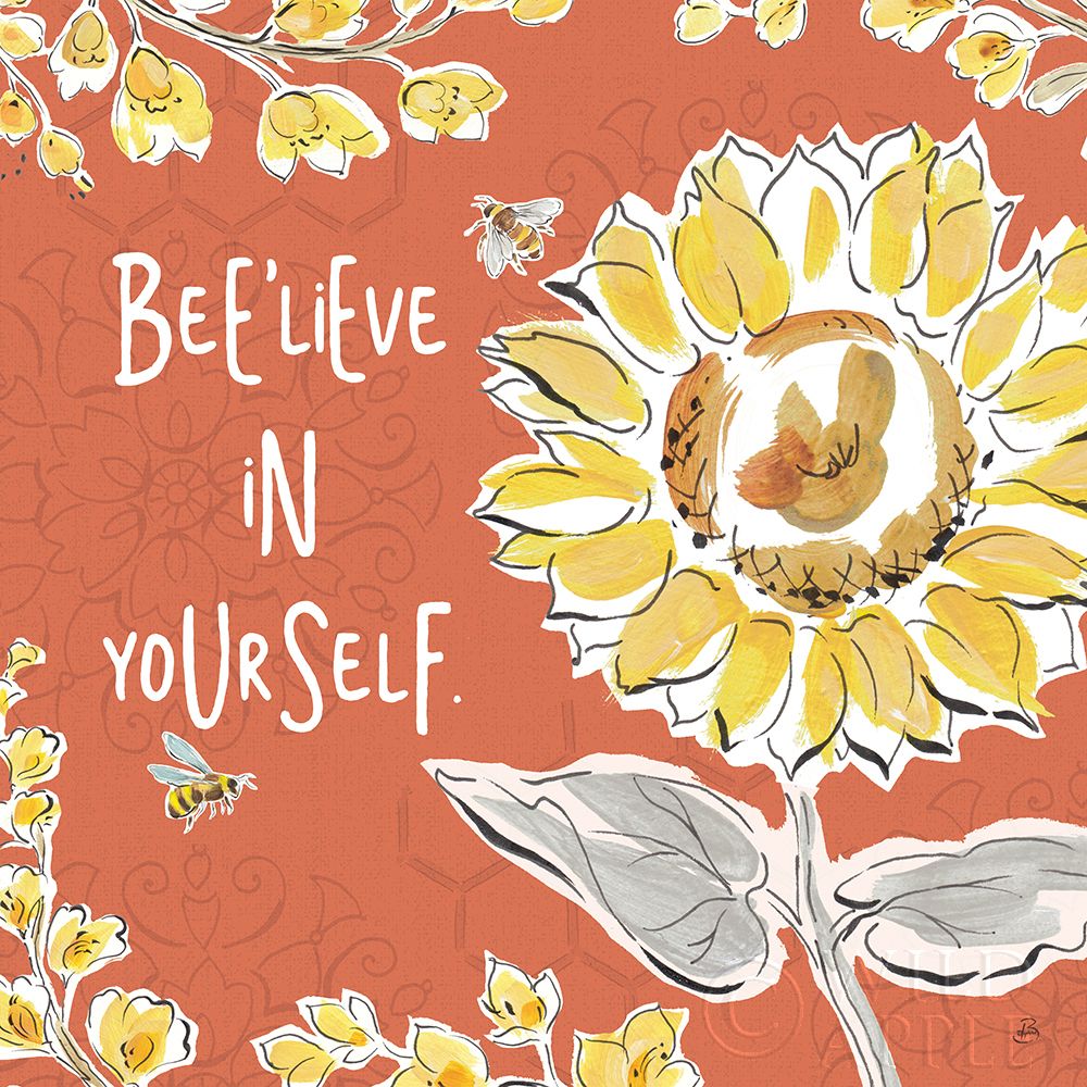 Wall Art Painting id:192716, Name: Bee Happy V Spice, Artist: Brissonnet, Daphne