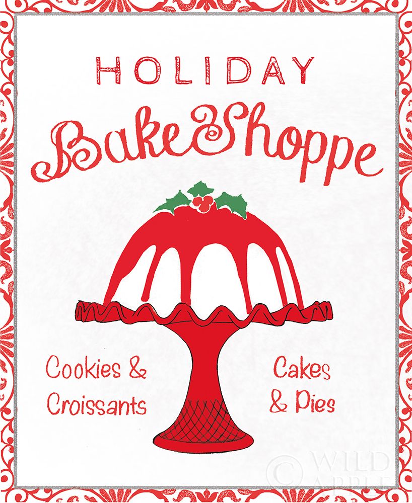 Wall Art Painting id:193399, Name: Chalkboard Christmas Signs II on White, Artist: Grove, Beth