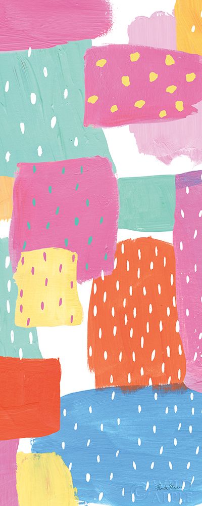 Wall Art Painting id:195249, Name: Happy III Spots Crop, Artist: Zaman, Farida