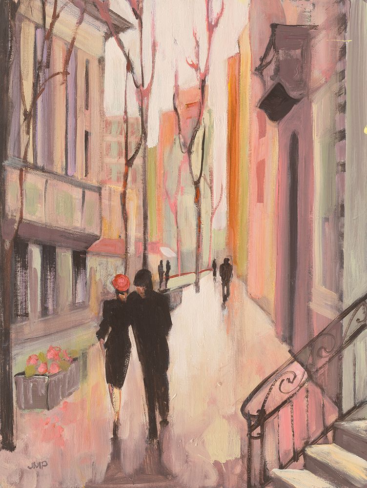 Art Print: Village Promenade Pink