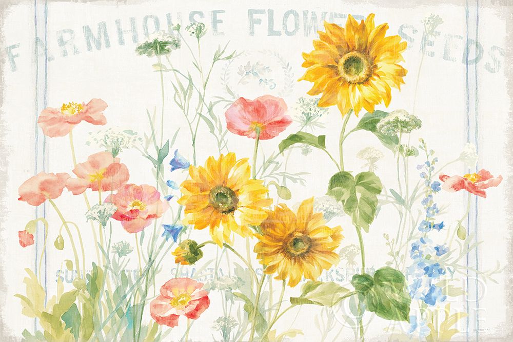 Art Print: Floursack Florals I