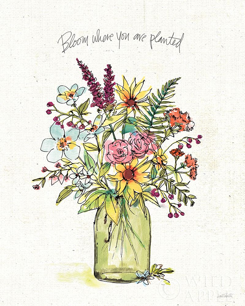 Wall Art Painting id:198543, Name: Simply Petals III, Artist: Tavoletti, Anne