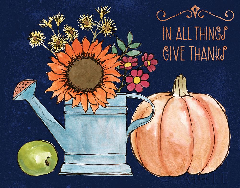 Wall Art Painting id:201821, Name: October Garden II Blue, Artist: Grove, Beth