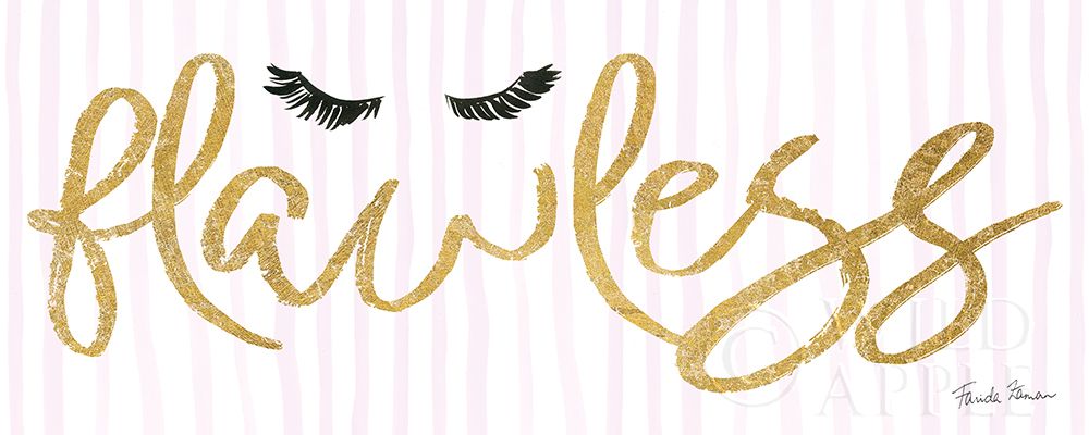 Wall Art Painting id:201908, Name: Think Pink II Gold, Artist: Zaman, Farida