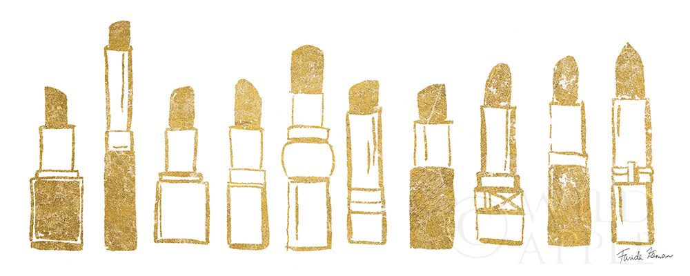 Wall Art Painting id:201909, Name: Think Pink III Gold, Artist: Zaman, Farida