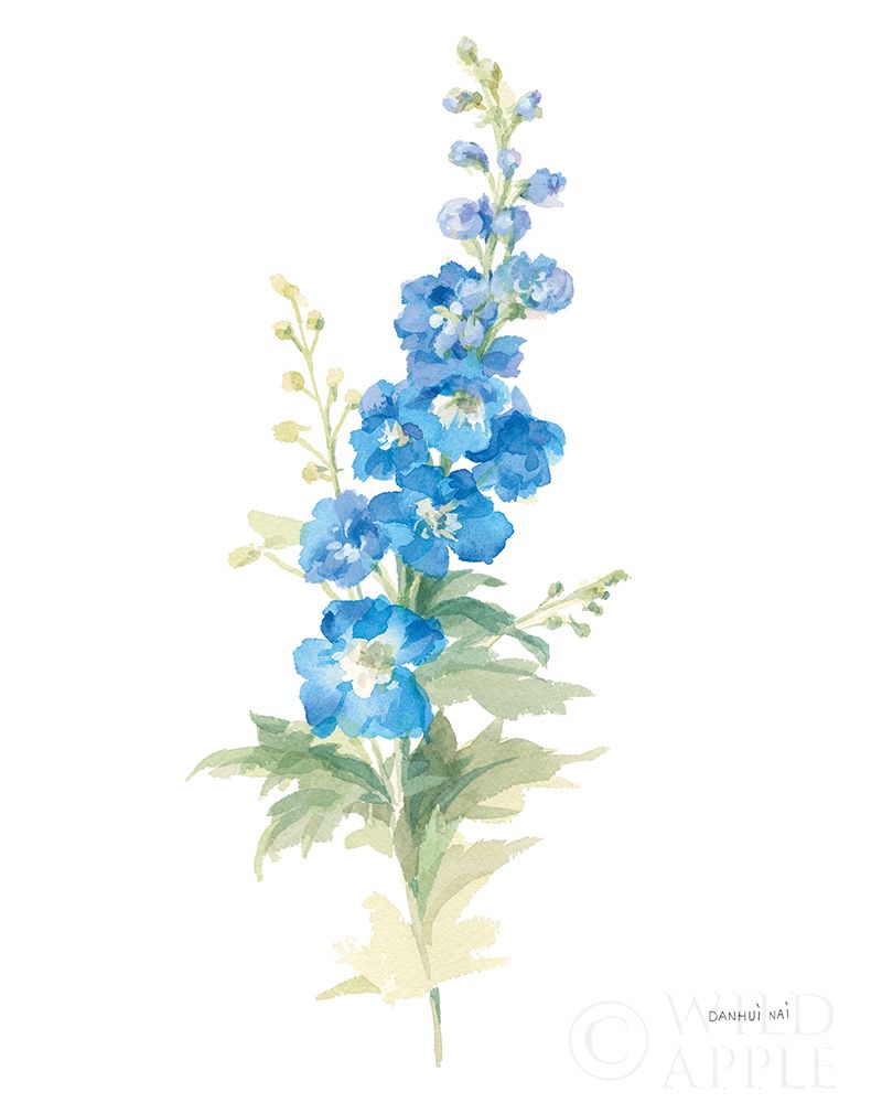 Art Print: Floursack Florals on White VII