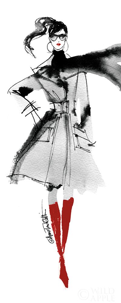 Art Print: Modern Fashion I Red Crop