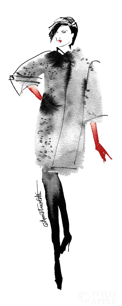 Art Print: Modern Fashion II Red Crop