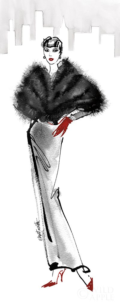 Wall Art Painting id:212888, Name: Fifties Fashion I Red Gloves, Artist: Tavoletti, Anne