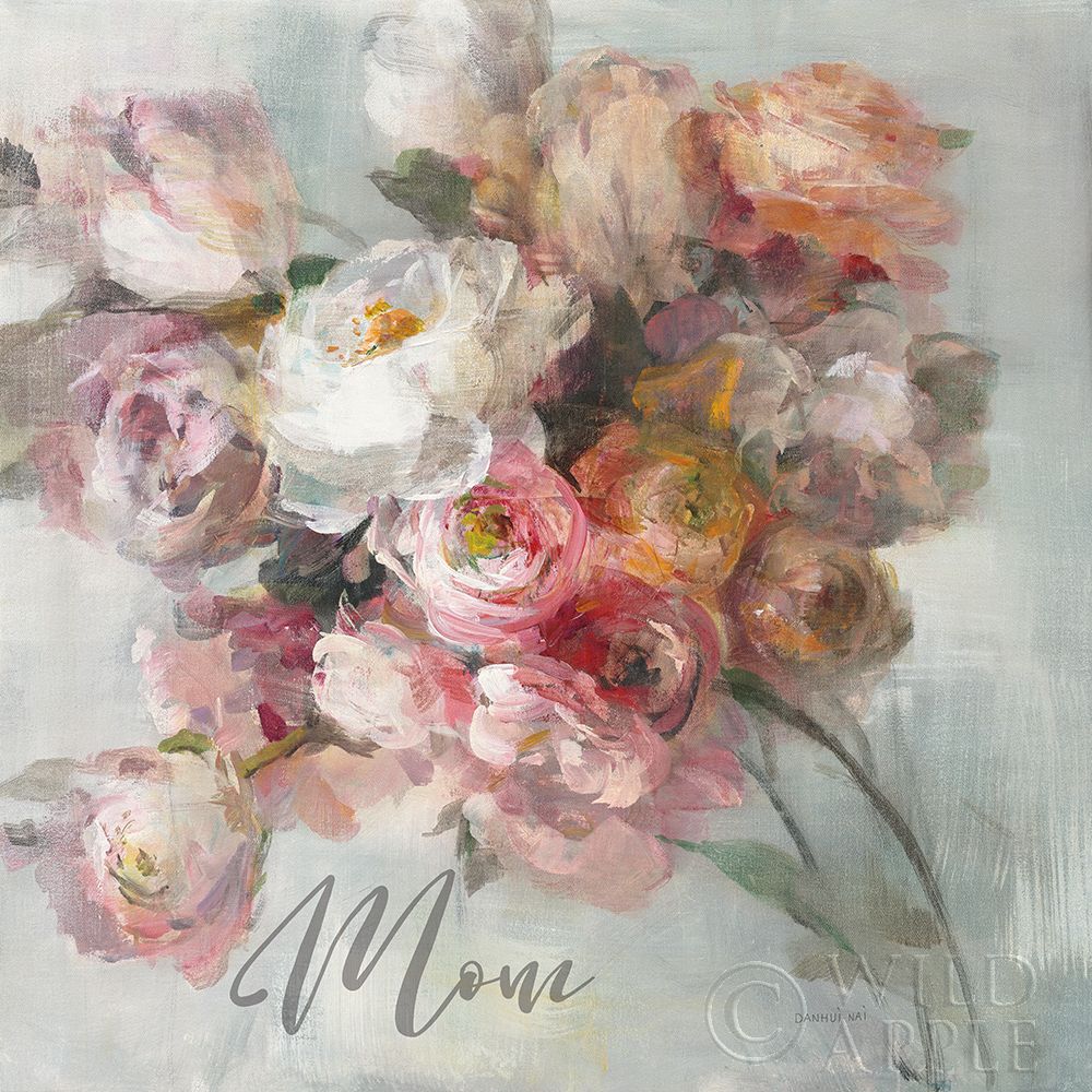 Wall Art Painting id:222154, Name: Blush Bouquet Mom, Artist: Nai, Danhui
