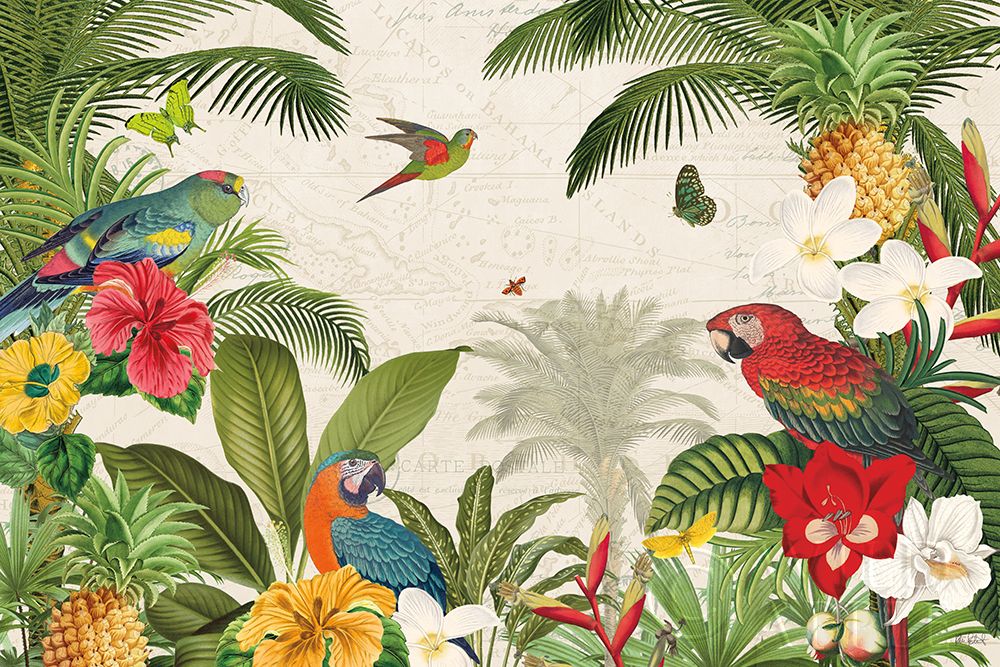 Wall Art Painting id:211585, Name: Parrot Paradise I, Artist: Pertiet, Katie