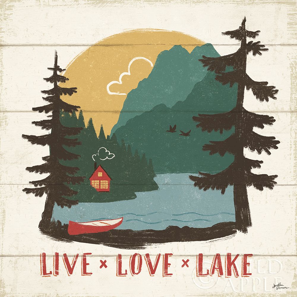 Art Print: Vintage Lake VII