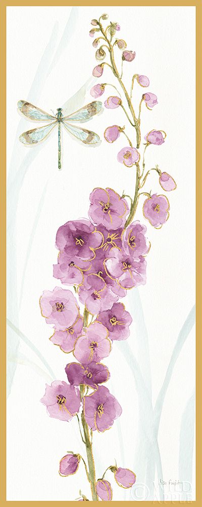 Wall Art Painting id:228032, Name: Rainbow Seeds Flowers VII Dragonfly, Artist: Audit, Lisa