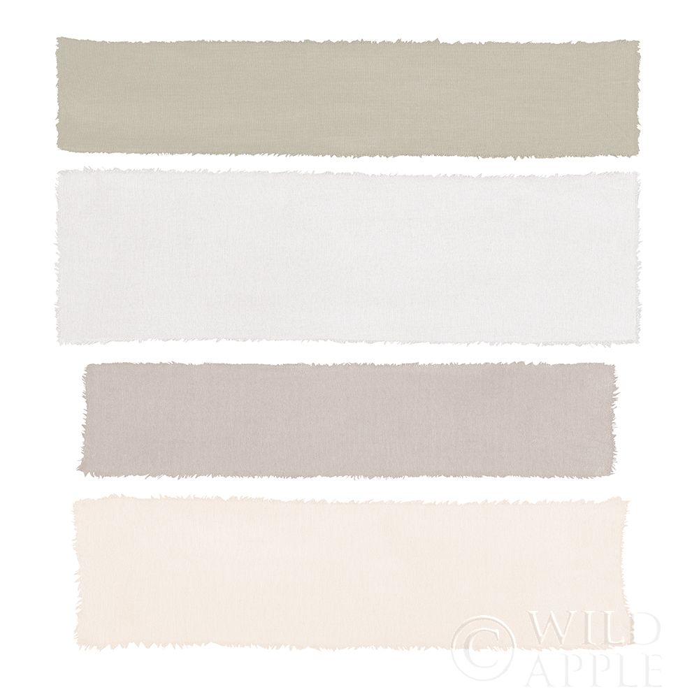 Art Print: Painted Weaving I Neutral on White Sq