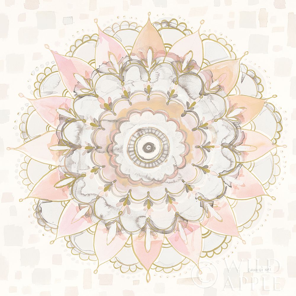 Wall art: Modern Mandala Square Champagne, by Nai, Danhui