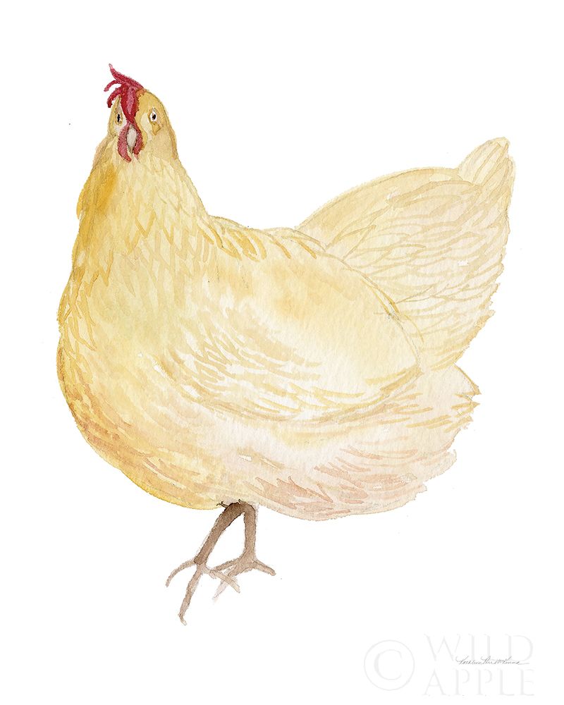 Art Print: Life on the Farm Chicken Element II