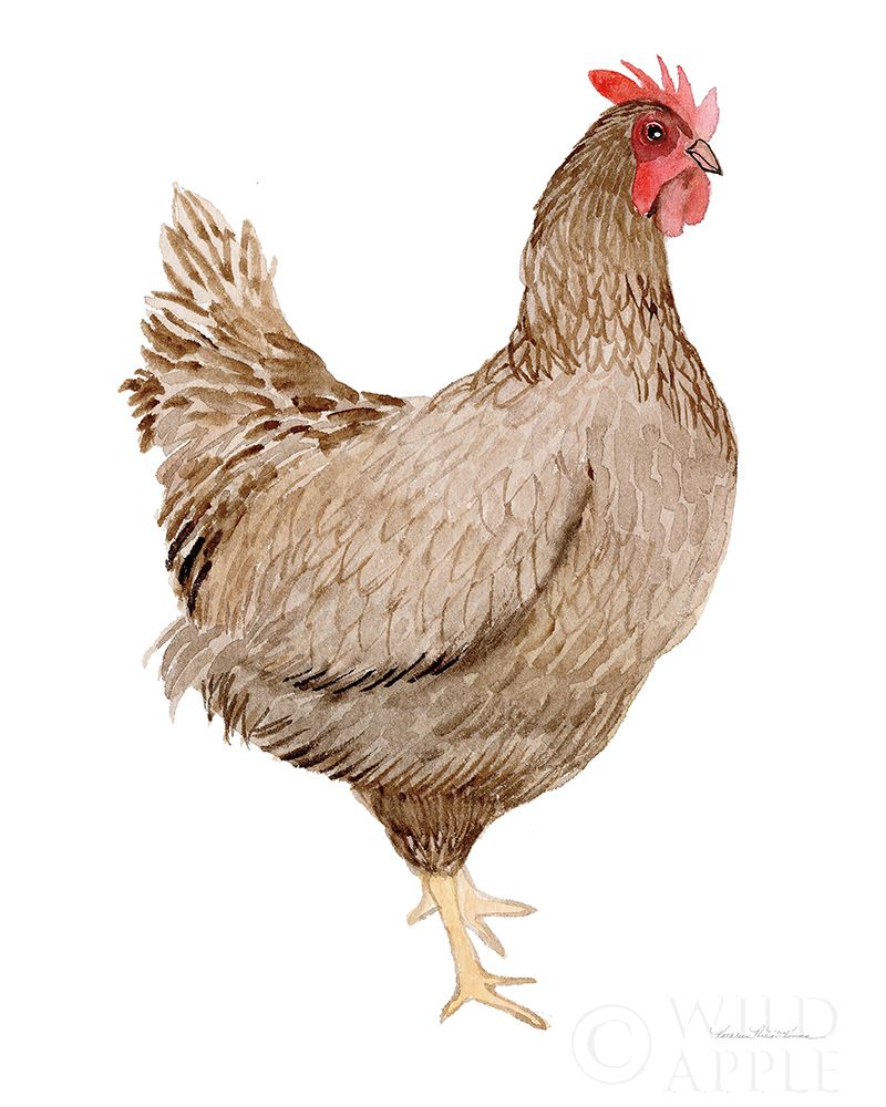 Art Print: Life on the Farm Chicken Element III