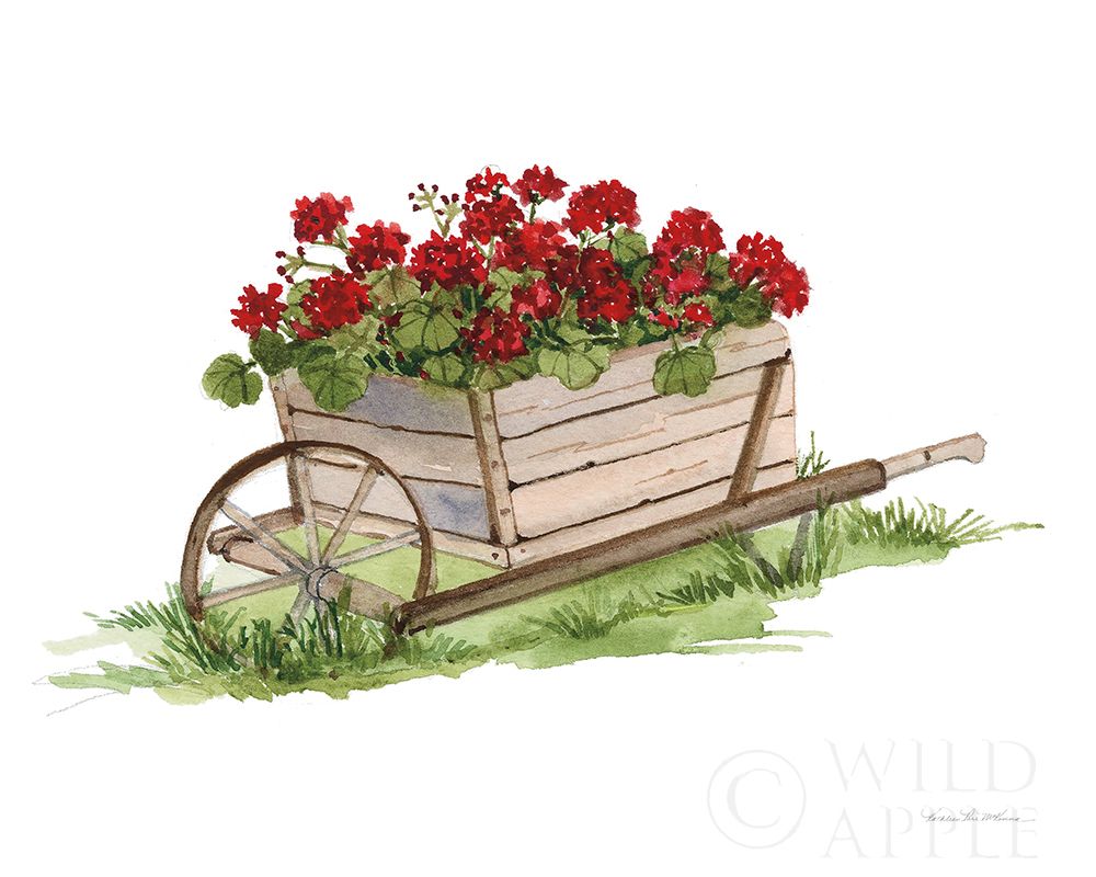Wall Art Painting id:211477, Name: Life on the Farm Wheelbarrow Element, Artist: McKenna, Kathleen Parr