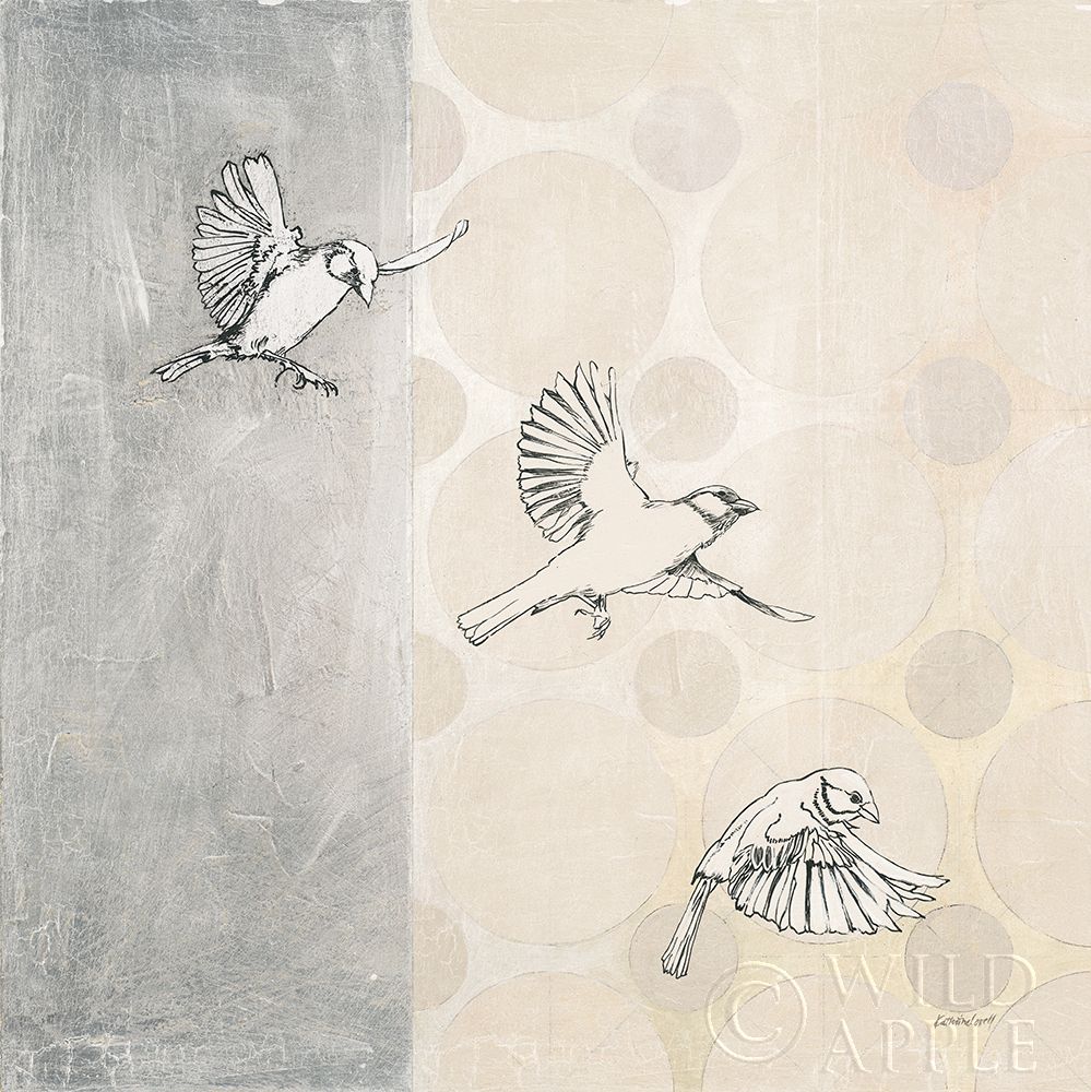 Wall Art Painting id:329488, Name: Sparrows Alighting, Artist: Lovell, Kathrine