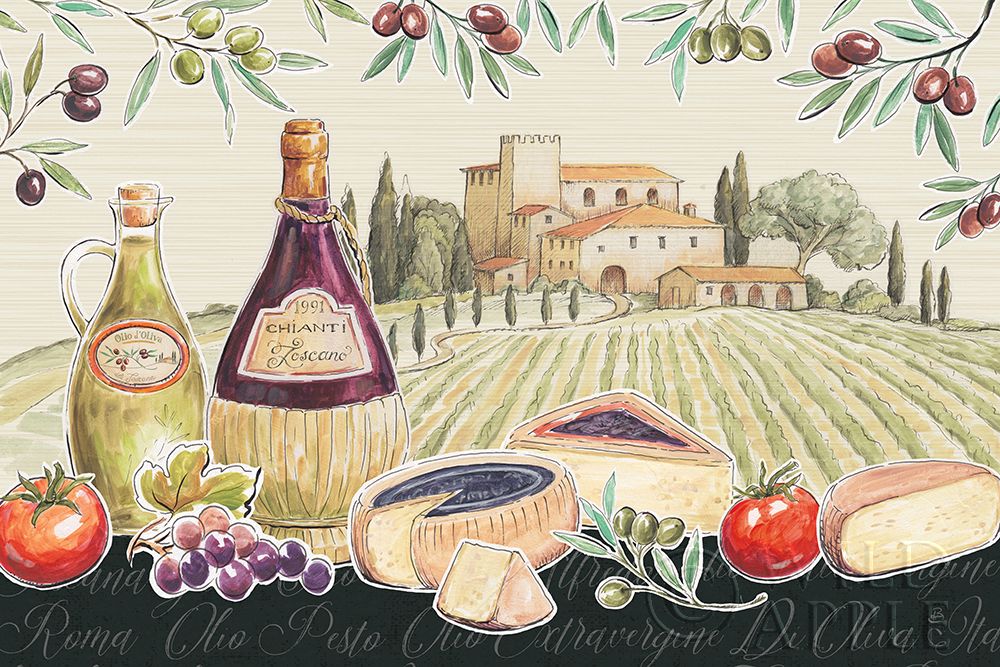 Wall Art Painting id:220562, Name: Tuscan Flavor I, Artist: Brissonnet, Daphne