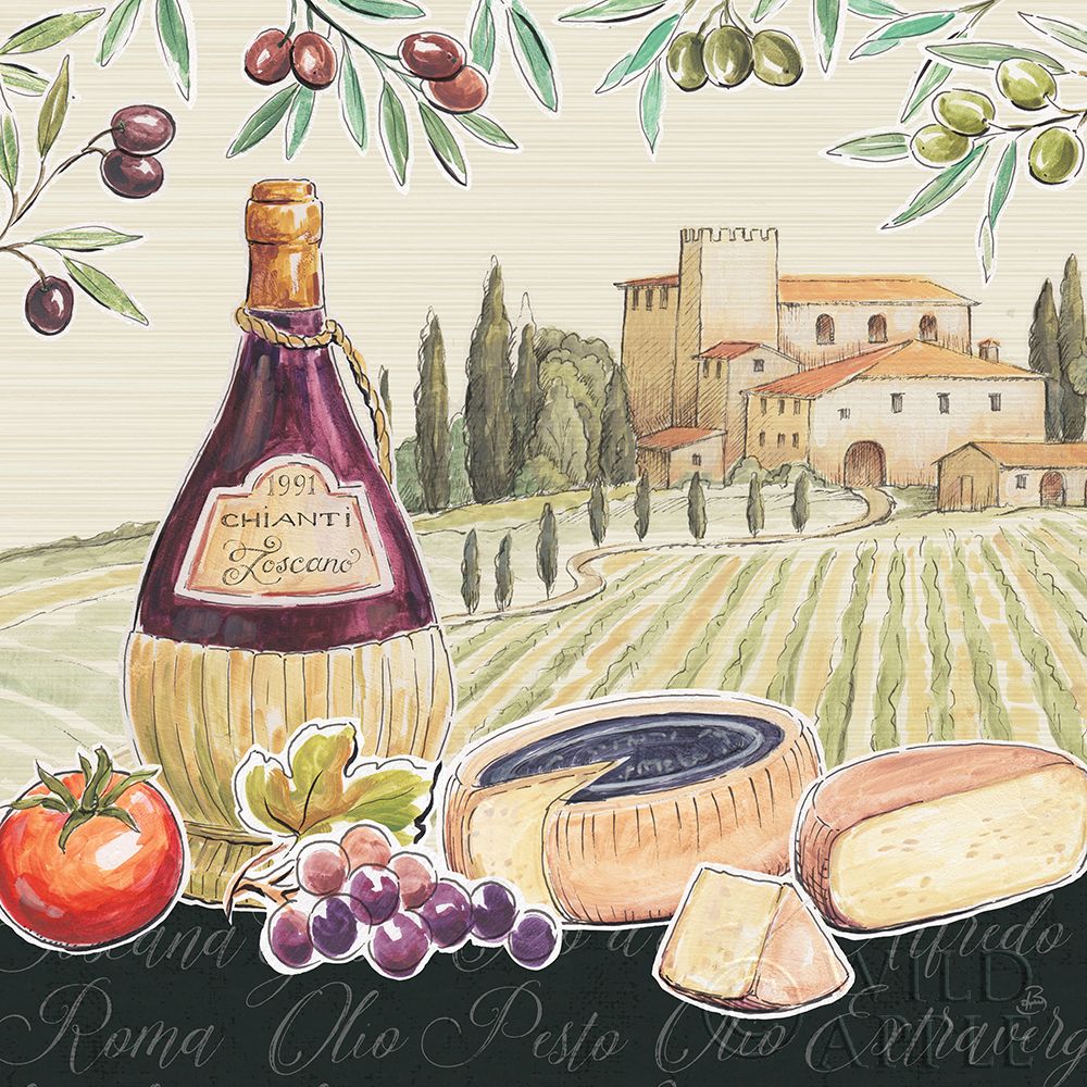 Wall Art Painting id:220563, Name: Tuscan Flavor II, Artist: Brissonnet, Daphne