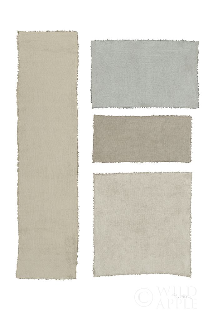 Art Print: Painted Weaving III on White v2