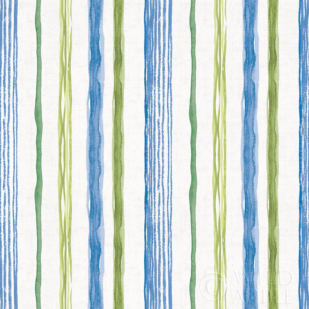 Art Print: Blue and Green Garden Step 06