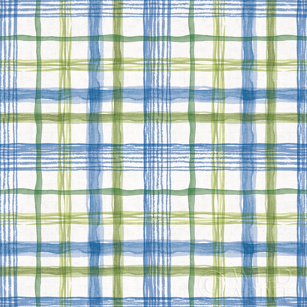 Art Print: Blue and Green Garden Step 07