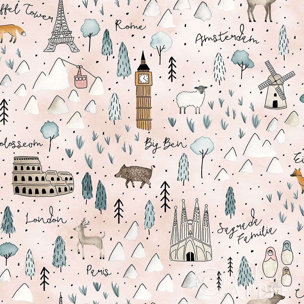 Wall Art Painting id:222045, Name: World Traveler Pattern VII, Artist: Marshall, Laura