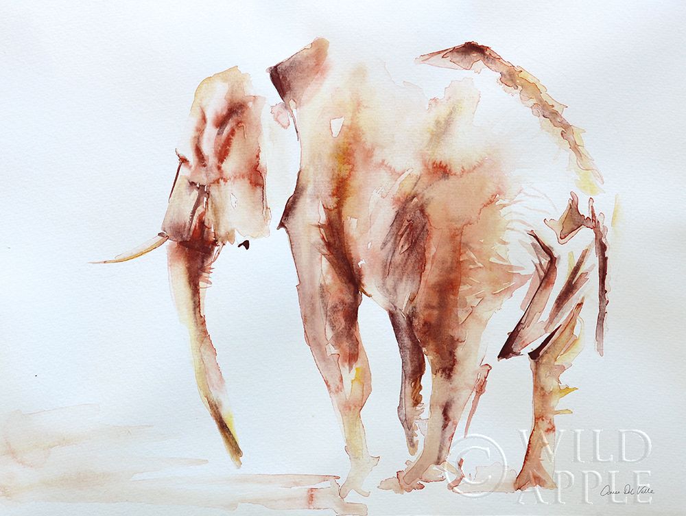 Wall Art Painting id:227946, Name: Lone Elephant, Artist: Del Valle, Aimee