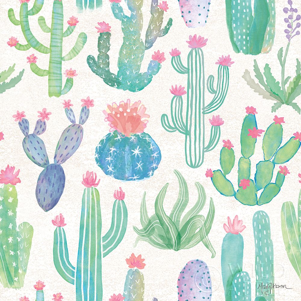 Wall Art Painting id:227913, Name: Bohemian Cactus Step 01A, Artist: Urban, Mary