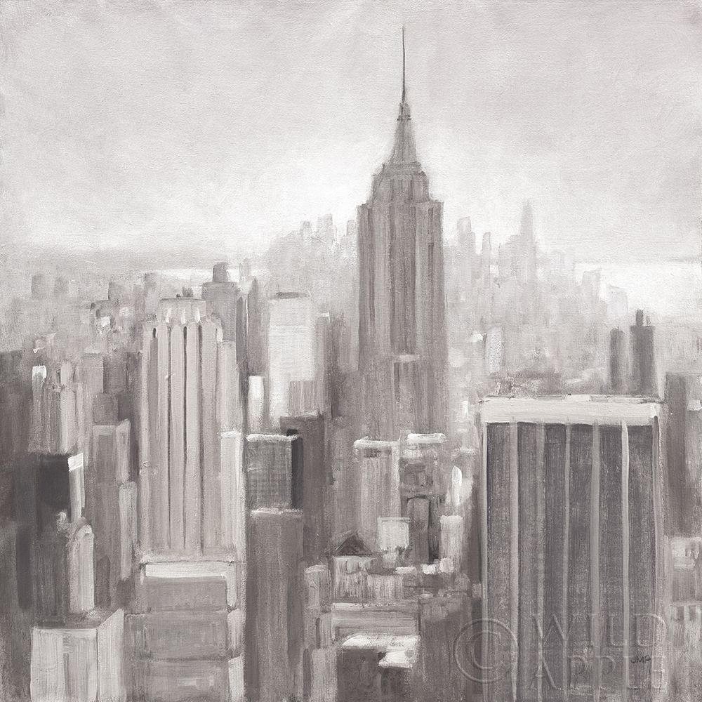 Wall art: Manhattan in the Mist Gray, by Purinton, Julia