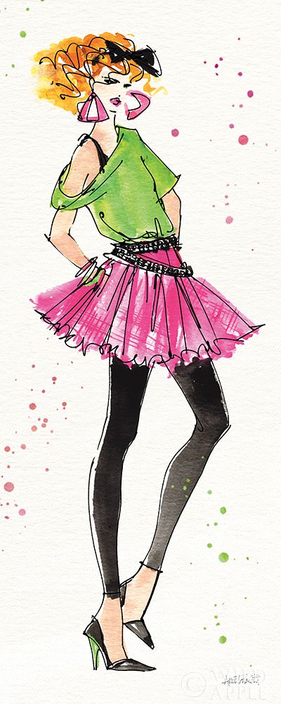 Wall art: 80s Fashion I Color, by Tavoletti, Anne