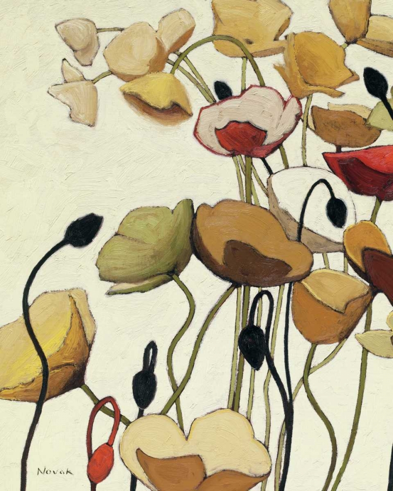 Wall Art Painting id:18029, Name: Pavots Ondule I, Artist: Novak, Shirley