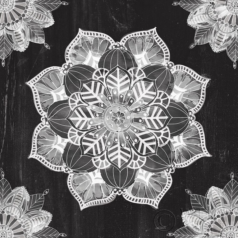 Wall Art Painting id:252389, Name: Mandala Morning V BW, Artist: Tavoletti, Anne