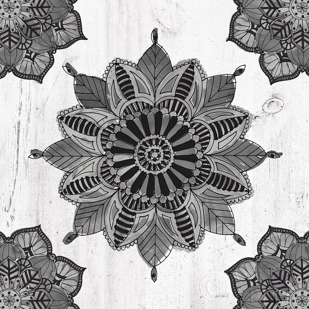 Wall Art Painting id:252390, Name: Mandala Morning VI BW, Artist: Tavoletti, Anne