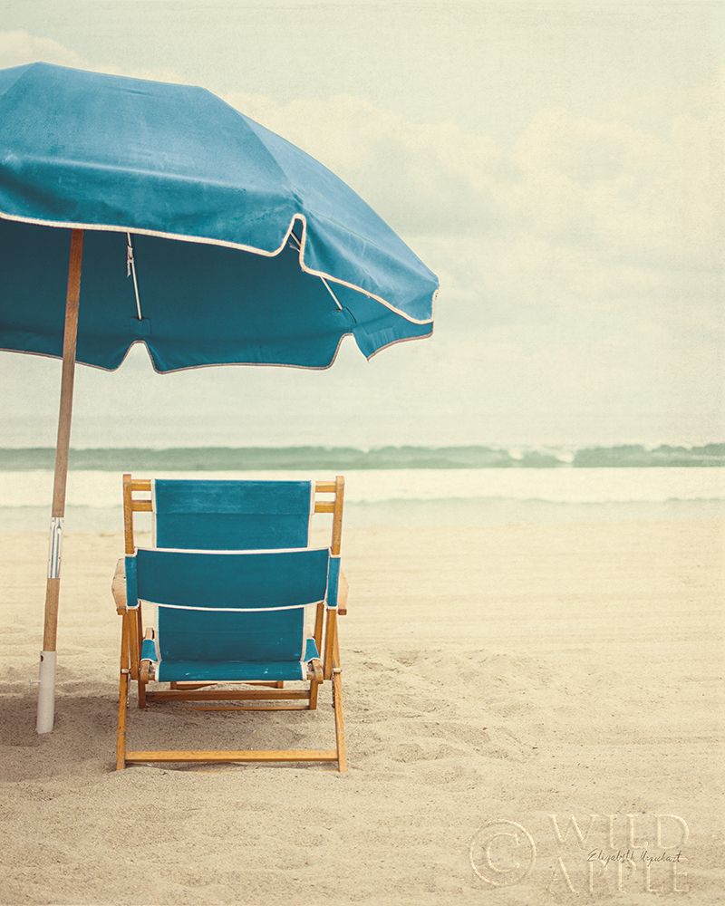 Art Print: Under the Umbrella II - Bright Turquoise