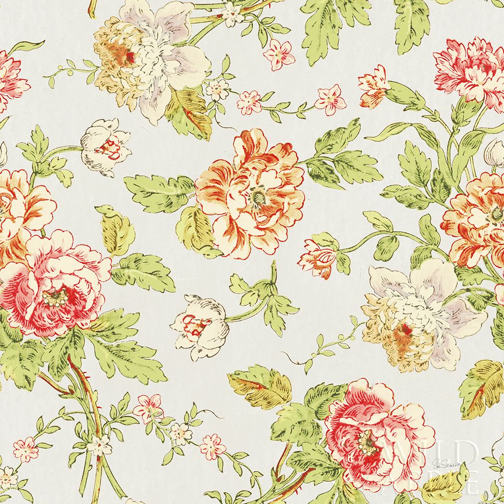 Wall Art Painting id:247357, Name: Cottage Roses Pattern IIIA, Artist: Schlabach, Sue