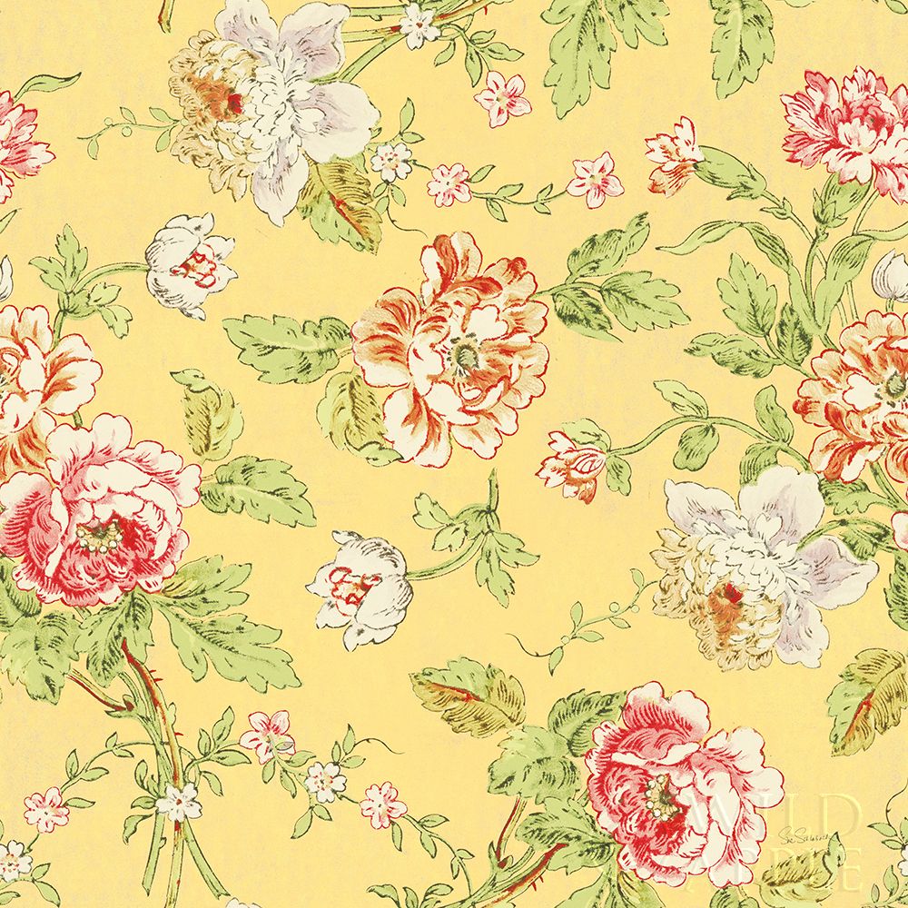 Wall Art Painting id:247358, Name: Cottage Roses Pattern IIIB, Artist: Schlabach, Sue