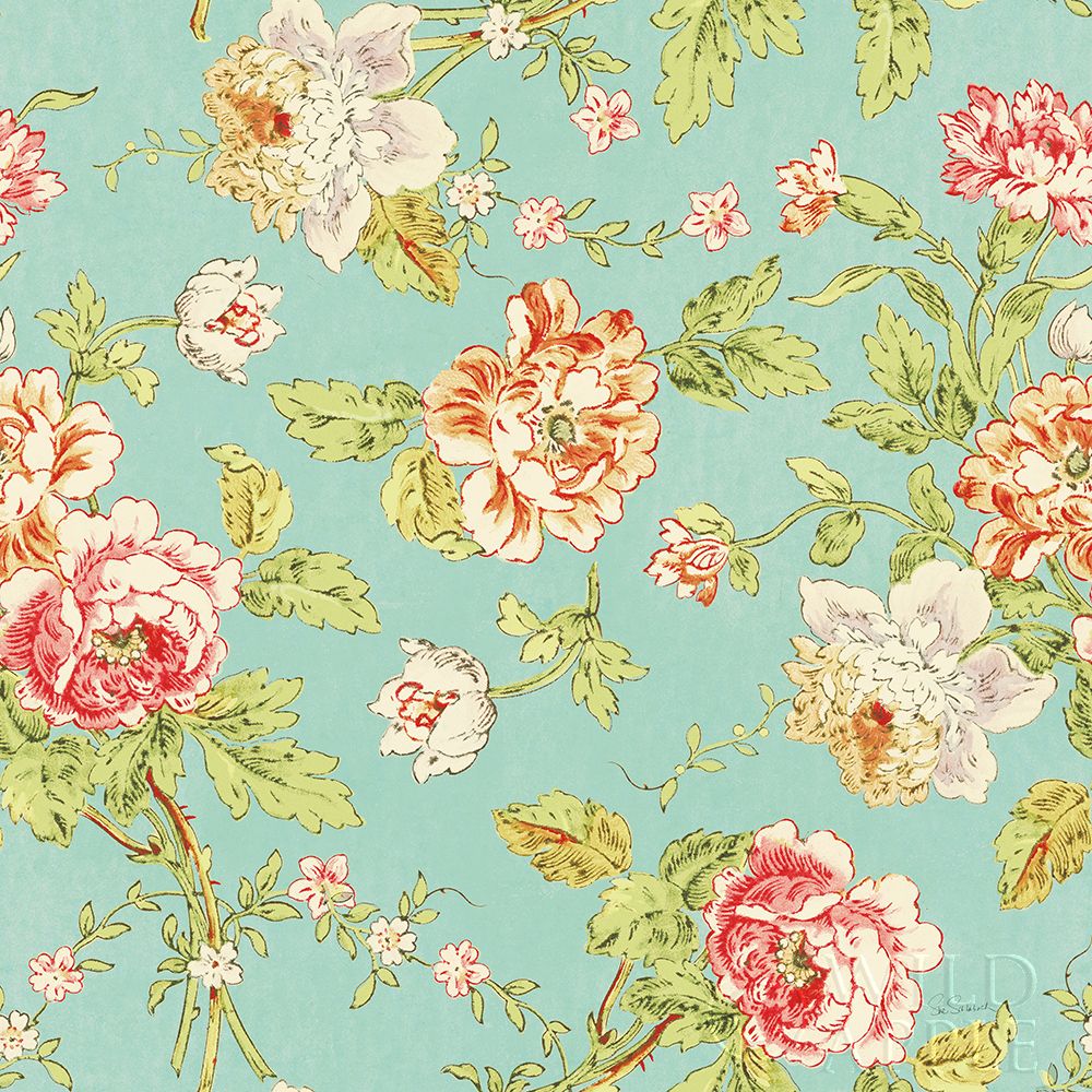 Wall art: Cottage Roses Pattern IIID, by Schlabach, Sue