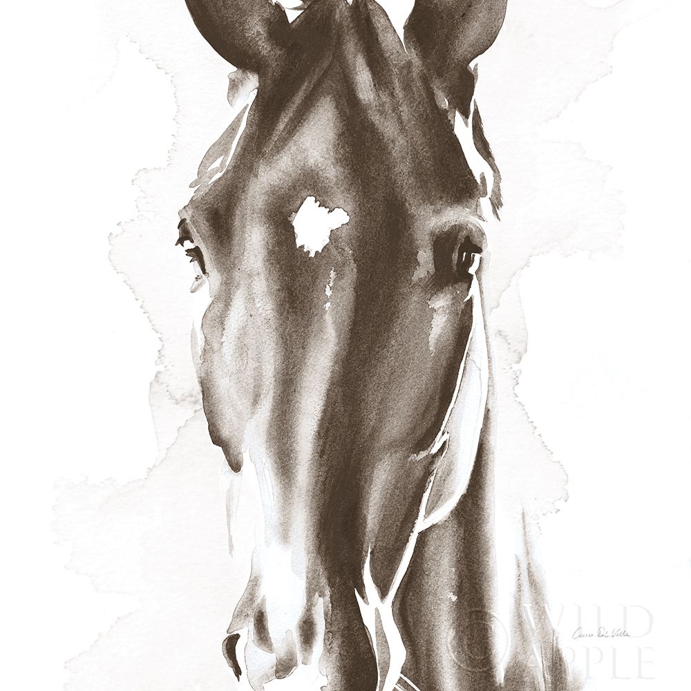 Art Print: Le Cheval Noir Brown Crop