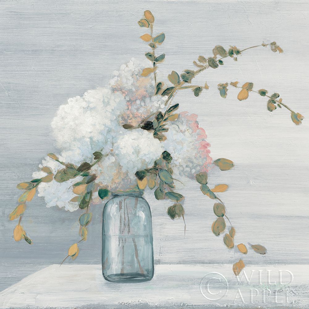 Wall Art Painting id:265467, Name: Morning Bouquet Blue Gray Crop, Artist: Purinton, Julia