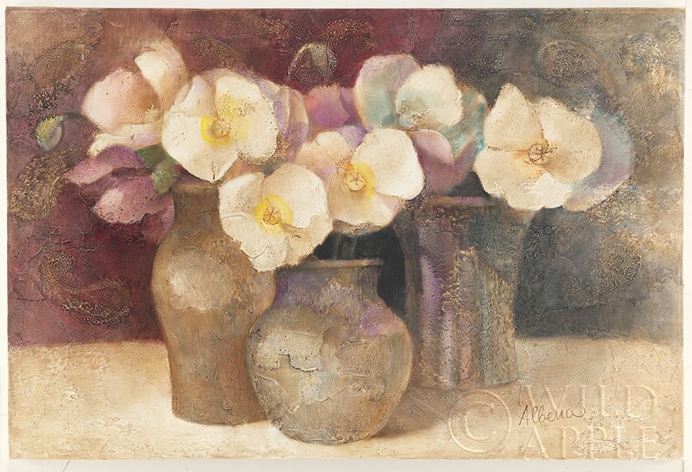 Wall Art Painting id:359951, Name: Poppies on Plum, Artist: Hristova, Albena