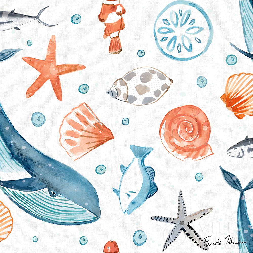 Art Print: Whale Tale Pattern IA